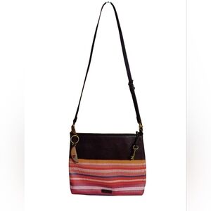 Fossil Multicolor Striped Crossbody Bag New Without Tags